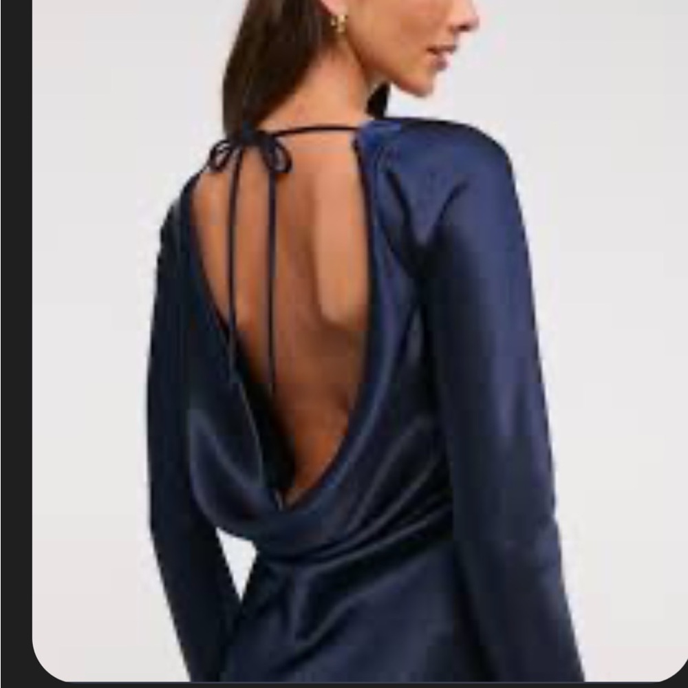 Abercrombie & Fitch Midnight Blue Backless Dress